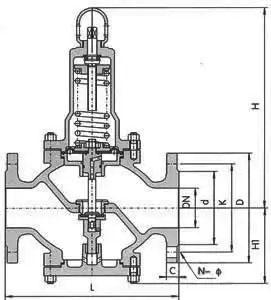 Y42X減壓穩(wěn)壓閥結構尺寸