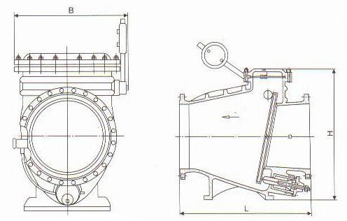HH44X微阻緩閉止回閥結(jié)構(gòu)尺寸