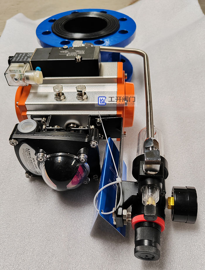 氣動法蘭式蝶閥D641X-16Q-DN80